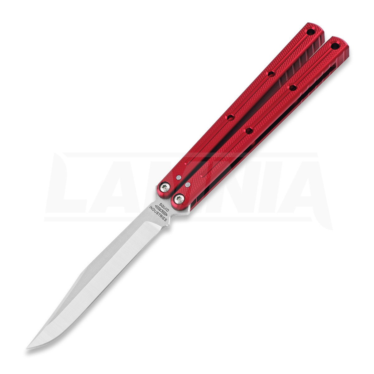 Squid Industries Krake Raken Bowie V2 バタフライナイフ, 赤 | Lamnia