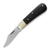 Twisted Assisted - T.A. Sheffield Clip Point Barlow, Black Linen Micarta