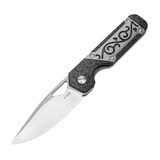 Kizer Cutlery - Mini Militaw S45VN, Patterned Ti/Carbon Fiber