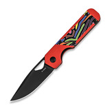 Kizer Cutlery - Mini Militaw Nitro-V, Red G-10/Party Streamers