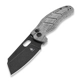 Kizer Cutlery - C01C Button Lock, Black Micarta