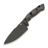 Fobos Knives - Alaris, Micarta Black - Red Liner, PVD