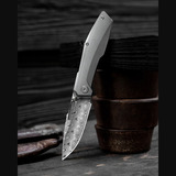 Null Knives - Raiden R2: Type S - Damasteel / Blasted