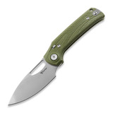 Reate - PL-XE, Green Micarta, Stonewashed