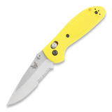 Benchmade - Mini-Griptilian, stud, giallo, dentatura lama