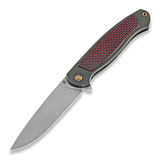 Cheburkov - Scout M390 Titanium, Red Carbon Fibre Inlay