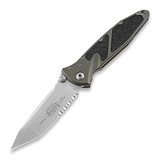 Microtech - Socom Elite T/E Stonewash, 올리브색, 톱니 모양 칼날