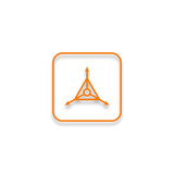 Triple Aught Design - Logo Sticker PCV Orange 3.0"