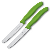 Victorinox - Tomato and sausage knife 11cm x 2pcs, 綠色
