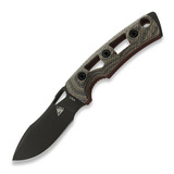 Fobos Knives - Tier1-Mini Mini, Micarta Camo - Red Liner, fekete