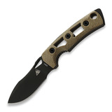 Fobos Knives - Tier1-Mini Mini, Micarta Natural - Black Liner, preto