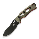 Fobos Knives - Tier1-Mini Mini, Micarta OD - Orange Liner, crna