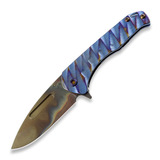 Medford - Praetorian Slim Flipper S35VN Vulcan DP, Blue "Lightning"