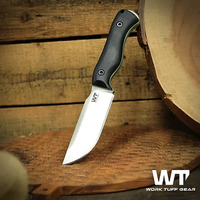 Work Tuff Gear - Nomad Bushcrafter K329, saber, satin, black G10, green liner