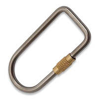 Flytanium - Titanium Flat Oval Keyring with Screw Closure