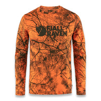 Fjällräven - Värmland Wool LS M, Orange Multi Camo
