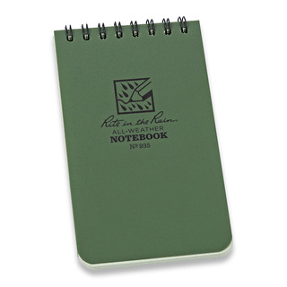 Rite in the Rain - Rite in the Rain 3 x 5 Top Spiral Notebook, verde