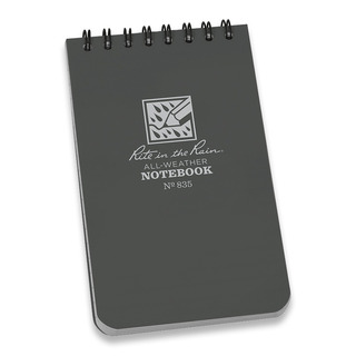 Rite in the Rain - Rite in the Rain Top Spiral Notebook 3x5 Gray