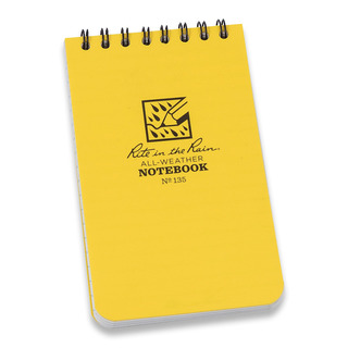 Rite in the Rain - Rite in the Rain Top Spiral Notebook 3 x 5, 黄色