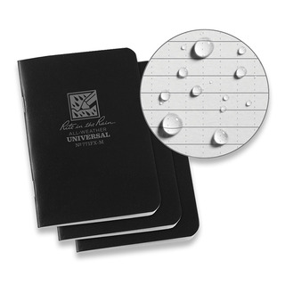 Rite in the Rain - Rite in the Rain Mini Stapled Notebook 3 Pack, черен
