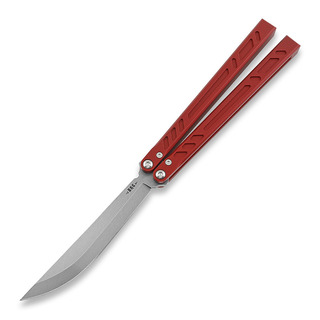BRS - BRS Aluminum Channel Barebones balisong, Red Anodized