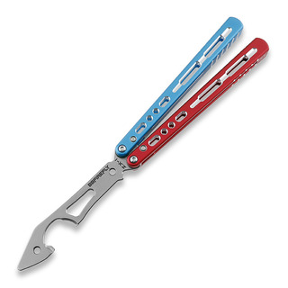 BBbarfly - BBbarfly KS Knife Style Opener ZX-1 Bali-song Trainingsmesser, Red And Blue