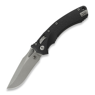 Microtech - Microtech Amphibian Stonewash Taschenmesser, Fluted G10 Black