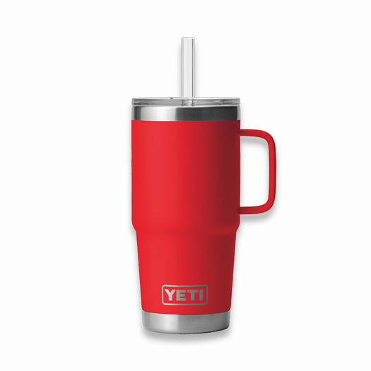 YETI Rambler Straw Mug, resque red