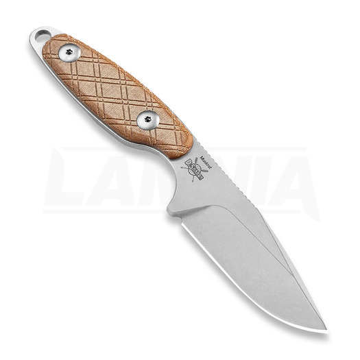 Kizer Cutlery Muskrat 154CM mes, Brown Micarta