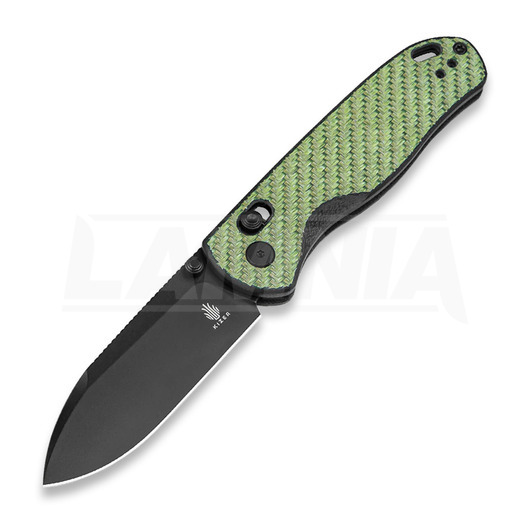 Kizer Cutlery Drop Bear Nitro-V összecsukható kés, Green Carbon Fibre