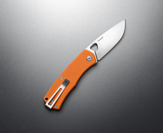 The James Brand The Folsom - Orange / Stainless / G10 / Straight összecsukható kés