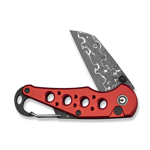 CIVIVI Pragma Damascus, Red Aluminum C23062B-DS1