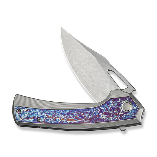 Saliekams nazis We Knife Nefaris, Polished BB/Flamed Ti, Hand Rubbed Satin WE22040FA-1