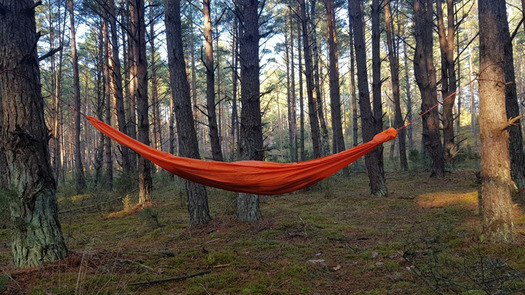 Bushmen Hammock ZEN with carabiners, orange