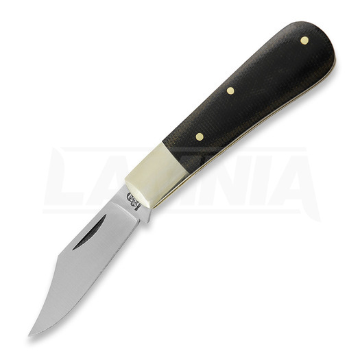 Twisted Assisted T.A. Sheffield Clip Point Barlow, Black/Green Micarta