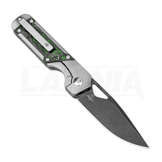 Navaja Kizer Cutlery Mini Militaw S45VN, Titanium/Jungle Wear CF