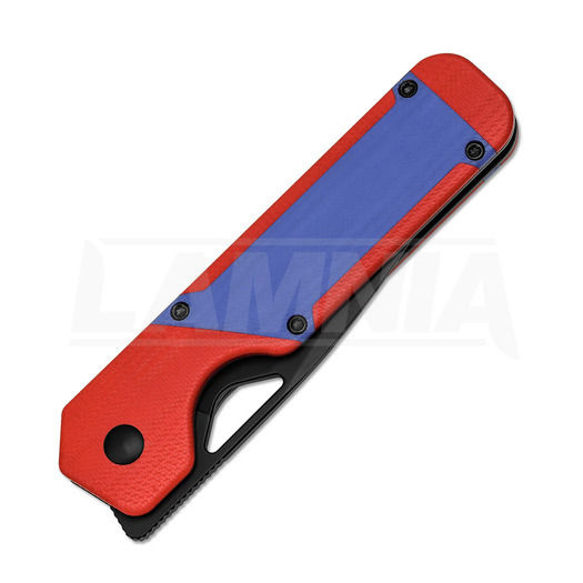 Kizer Cutlery Militaw Nitro-V kääntöveitsi, Red/Blue G-10