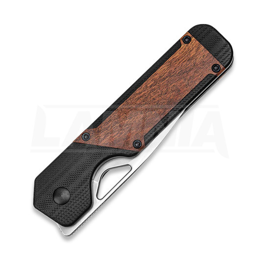 Kizer Cutlery Militaw 154CM kääntöveitsi, Black G-10/Mkuruti Wood