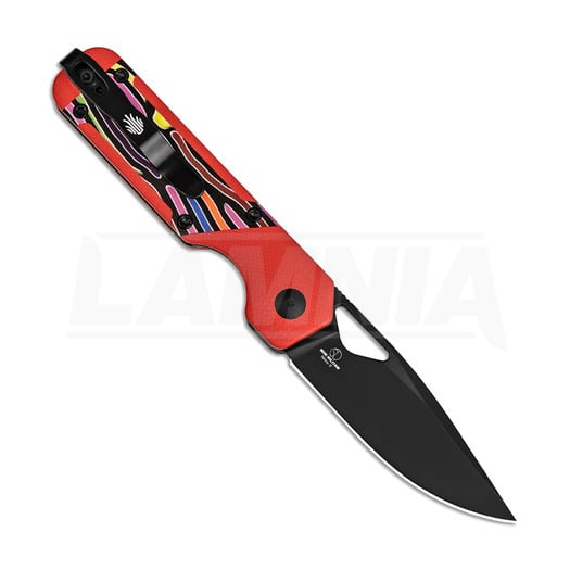 Kizer Cutlery Mini Militaw Nitro-V kääntöveitsi, Red G-10/Party Streamers