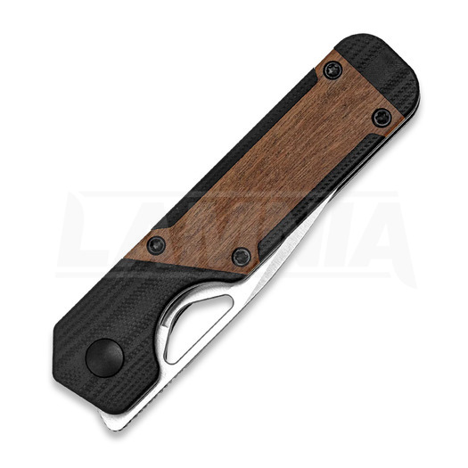 Kizer Cutlery Mini Militaw Nitro-V kääntöveitsi, Black G-10/Mkuruti Wood