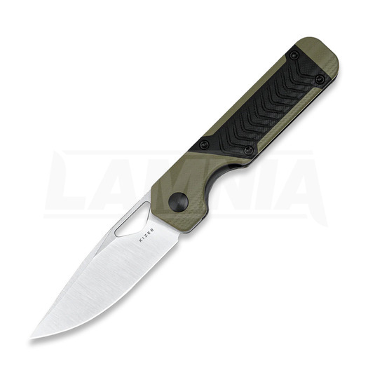 Kizer Cutlery Mini Militaw Nitro-V kääntöveitsi, Green/Black G-10