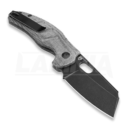 Saliekams nazis Kizer Cutlery C01C Button Lock, Black Micarta