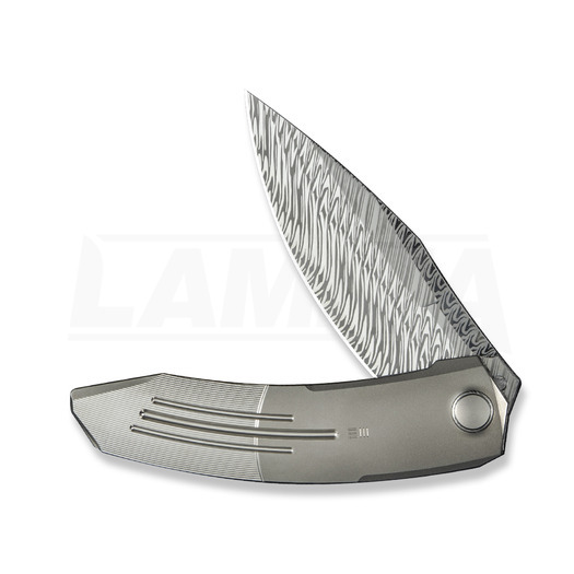 We Knife Sine Wave Damasteel, Polished BB/Satin Ti WE23069B-DS1