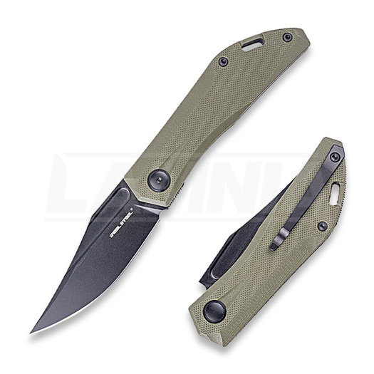 RealSteel Ventus Lite Black/OD Green G-10 összecsukható kés 7051BG