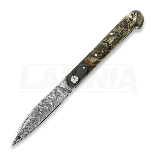 Nieto Artesanal Böhler folding knife, stabilized maple Handle ART019