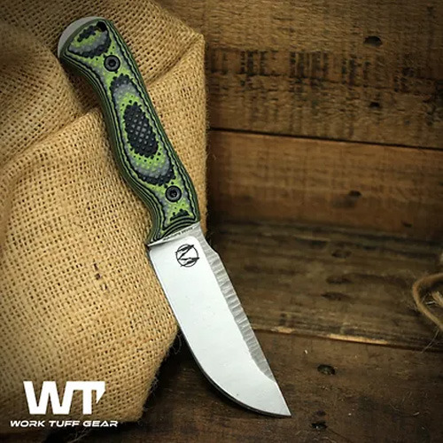 Nůž Work Tuff Gear Nomad Bushcrafter K329, saber, rugged finish, zombie green G10