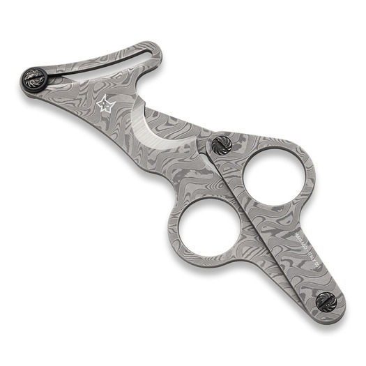 Fox Knives Sliding Cigar Cutter, Herringbone Damascus 749D