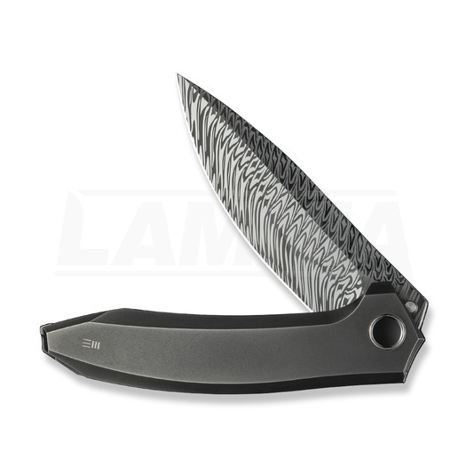 We Knife Acuminal Damasteel, Polished Gray Titanium WE23070-DS1