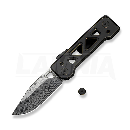 We Knife Tyro Damasteel, Black/Gold Titanium WE24001-DS1