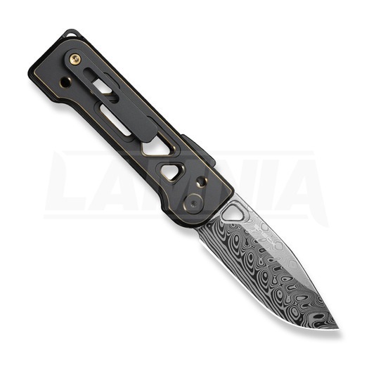 We Knife Tyro Damasteel, Black/Gold Titanium WE24001-DS1